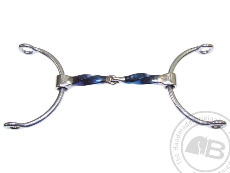 Bombers Halfmoon Gag Snaffle Square Twist - TATO'S MALLETS