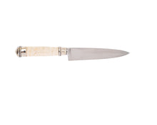  Rawhide Braided Gaucho Knife - White - TATO'S MALLETS
