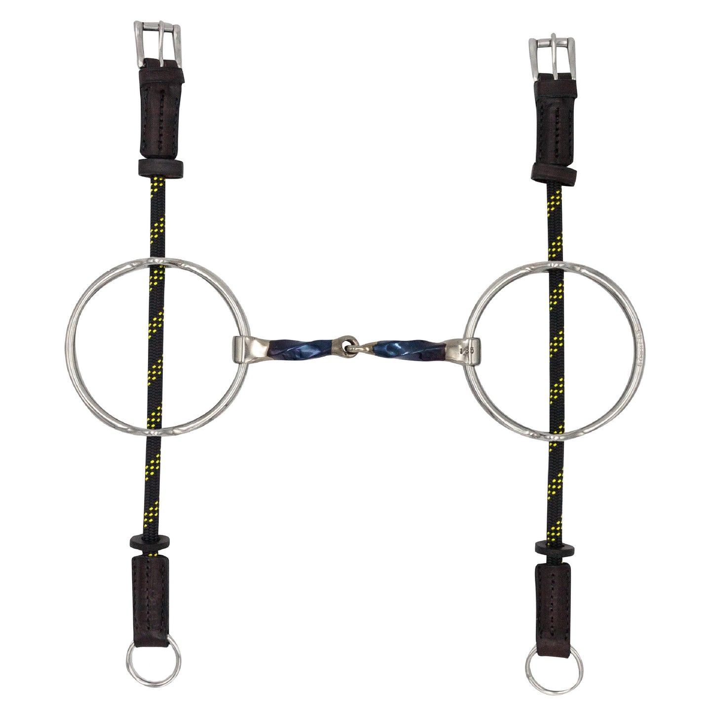 Bombers Big Ring Gag Snaffle Square Twist - TATO'S MALLETS