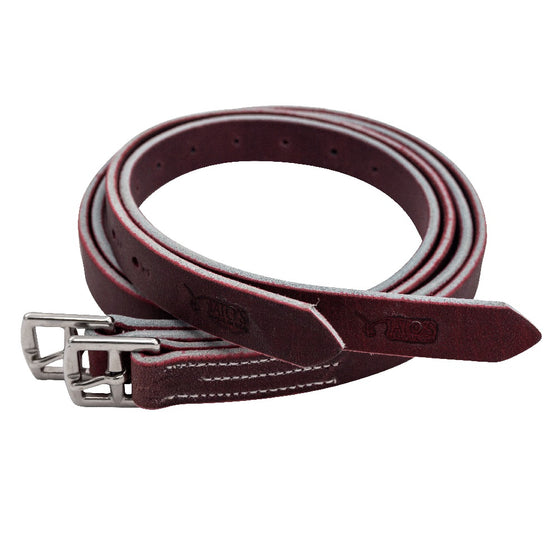 English Red Buffalo Stirrup Leathers - TATO'S MALLETS