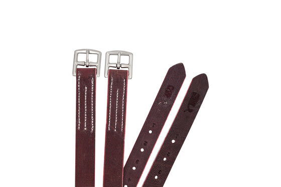 English Red Buffalo Stirrup Leathers - TATO'S MALLETS