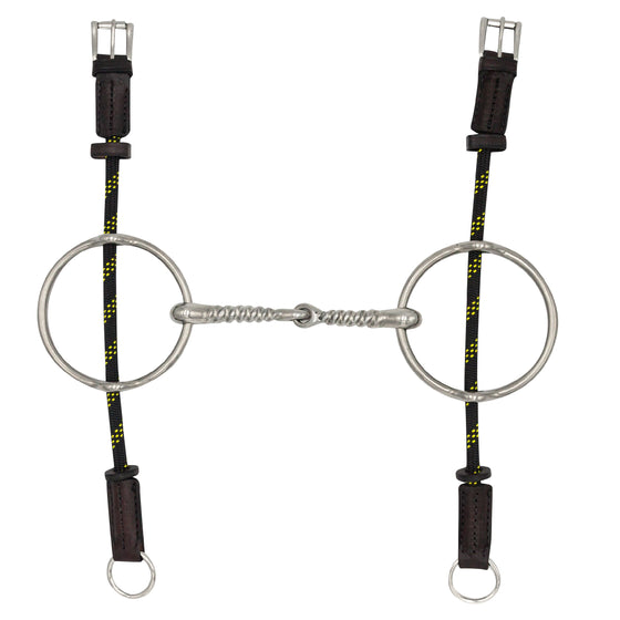 English Big Ring Gag Snaffle Corkscrew - TATO'S MALLETS