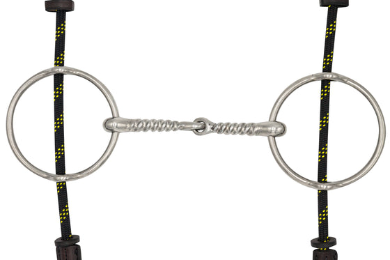English Big Ring Gag Snaffle Corkscrew - TATO'S MALLETS