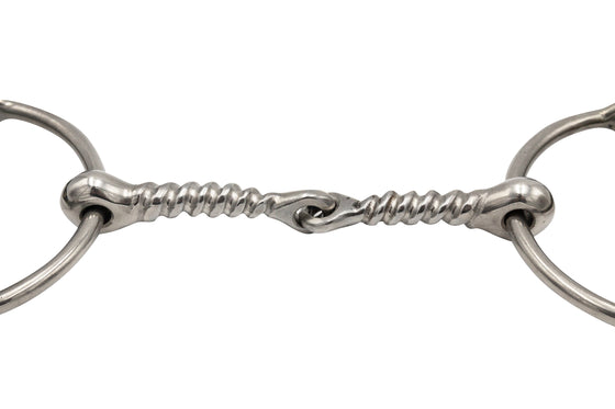 English Big Ring Gag Snaffle Corkscrew - TATO'S MALLETS