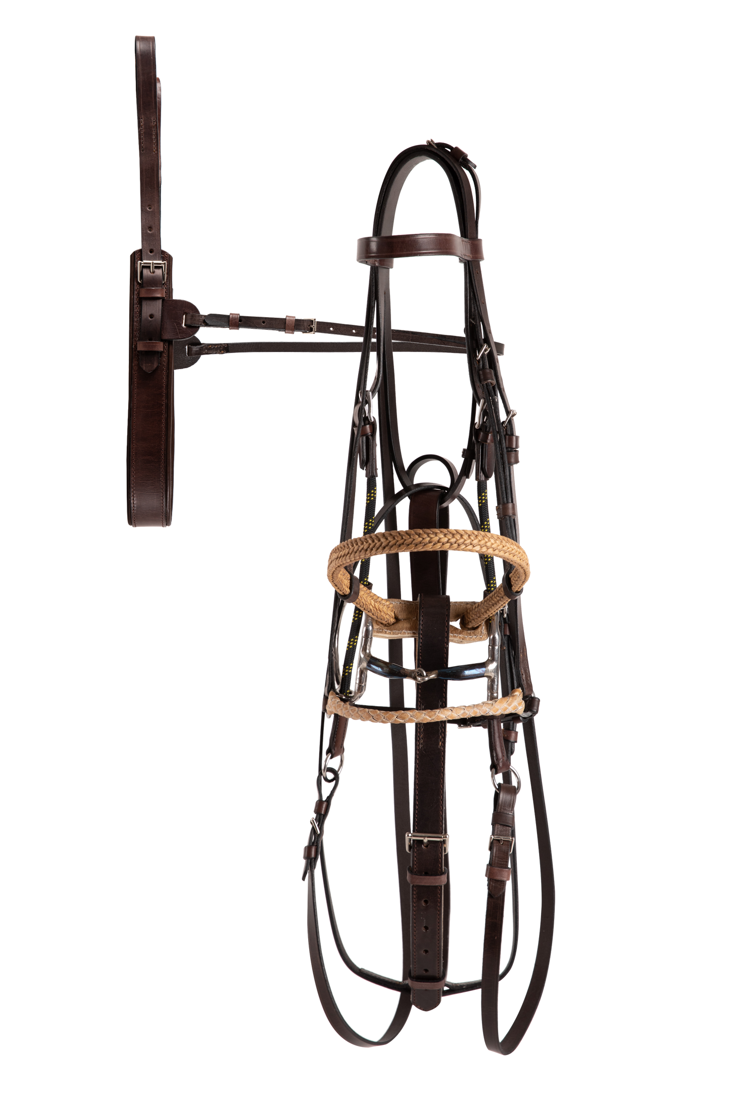 Advanced Gag Bridle Flat Rawhide - TATO'S MALLETS