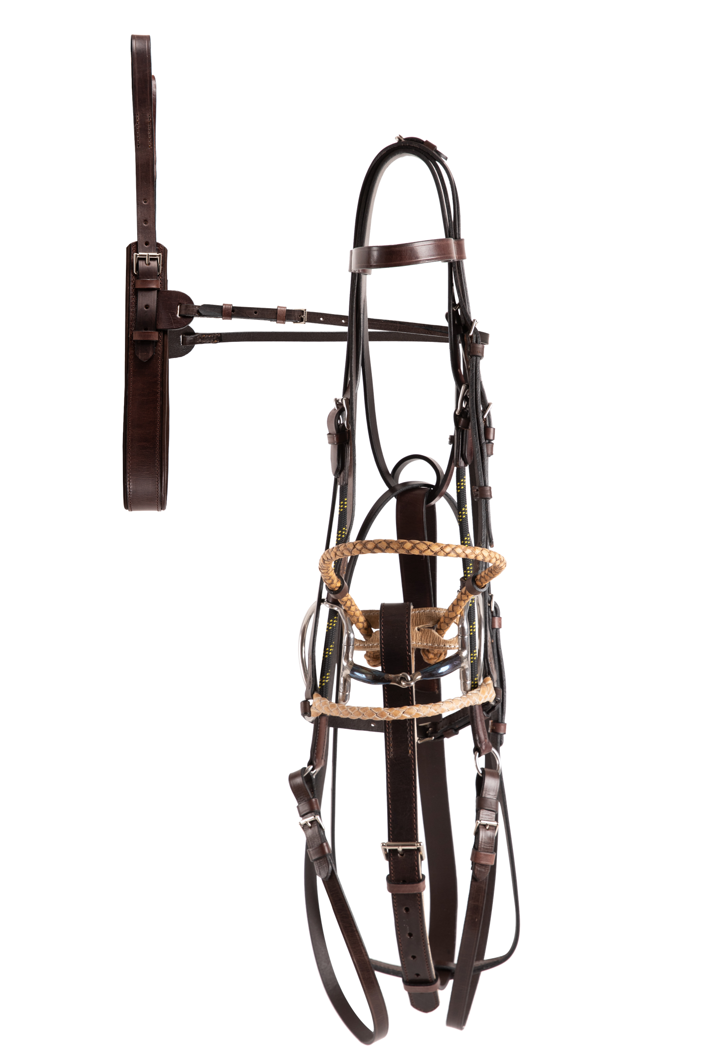 Advanced Gag Bridle Flat Rawhide - TATO'S MALLETS