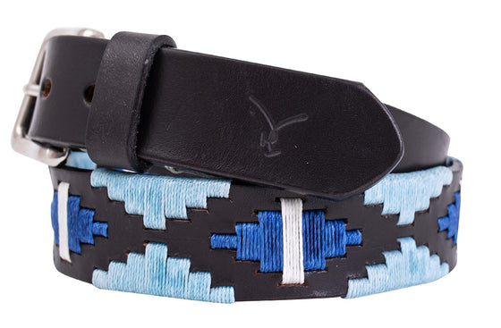 Polo Belt - Ocean Blue on Baby Blue - TATO'S MALLETS