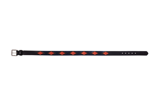 Polo Belt - Orange & Navy Blue - TATO'S MALLETS