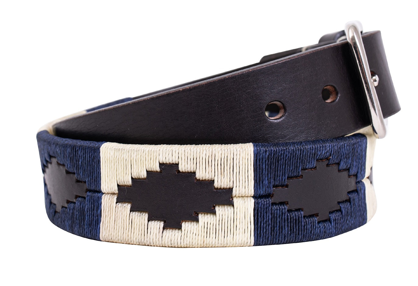 Polo Belt - Beige & Navy Blue - TATO'S MALLETS