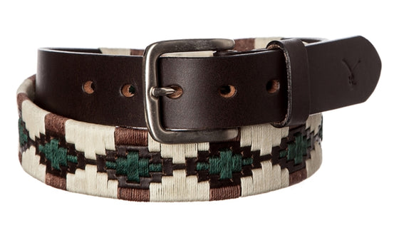 Polo Belt - Sand & Hunter Green - TATO'S MALLETS