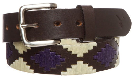 Polo Belt - Sand on Deep Purple - TATO'S MALLETS